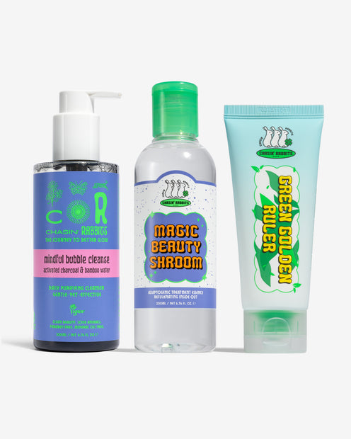 Green Beauty Routine (Kit con limpiador, esencia, hidratante)