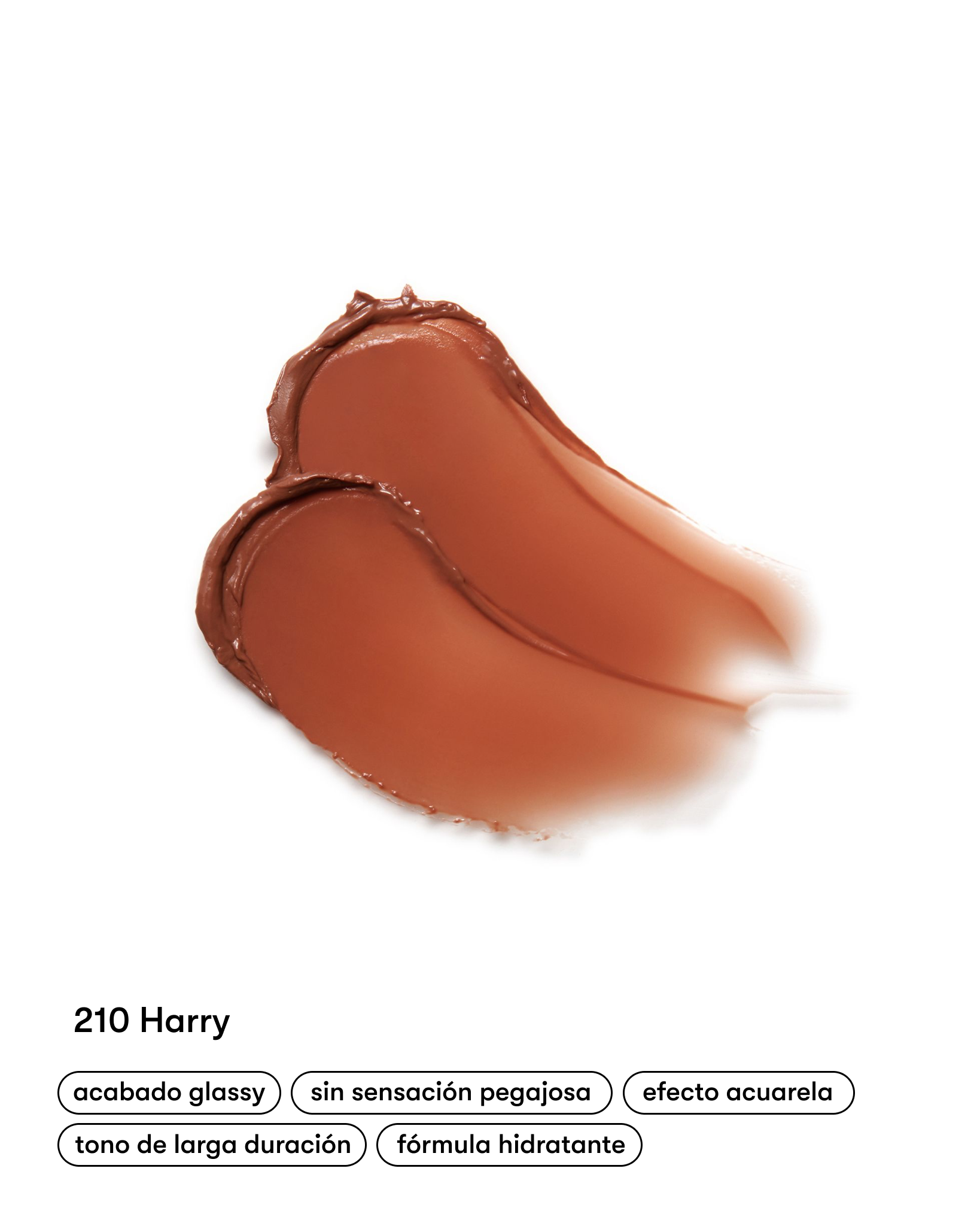 Laka Lápiz labial acabado glassy, efecto acuarela, larga duración, formula hidratante