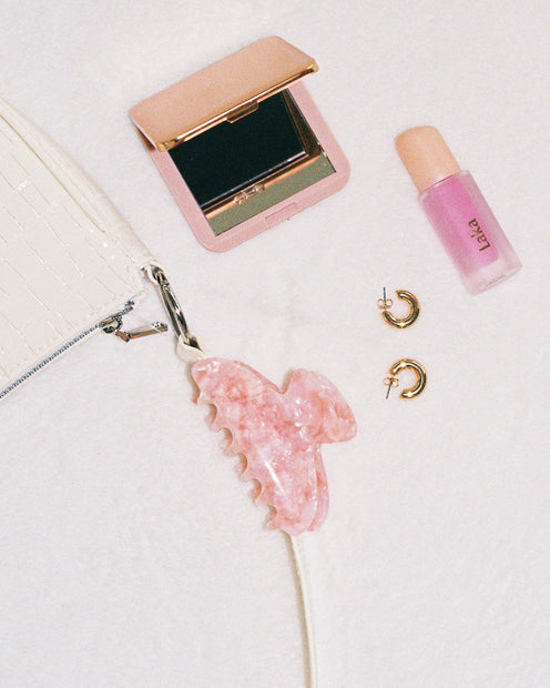 Hair Clip Gem Rose Quartz (Pinza para cabello)
