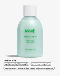 Sumérgete en la experiencia revitalizante del Matcha Latte Tónico de Momiji. Nuestra exclusiva fórmula combina las propiedades antioxidantes del matcha con ingredientes hidratantes para ofrecerte una piel radiante y saludable. Este tónico refrescante es perfecto para revitalizar la piel cansada y devolverle su luminosidad natural. Disfruta de los beneficios del matcha en tu rutina de cuidado de la piel con el Matcha Latte Tónico de Momiji. ¡Añádelo a tu carrito hoy y dale a tu piel el impulso que necesita!