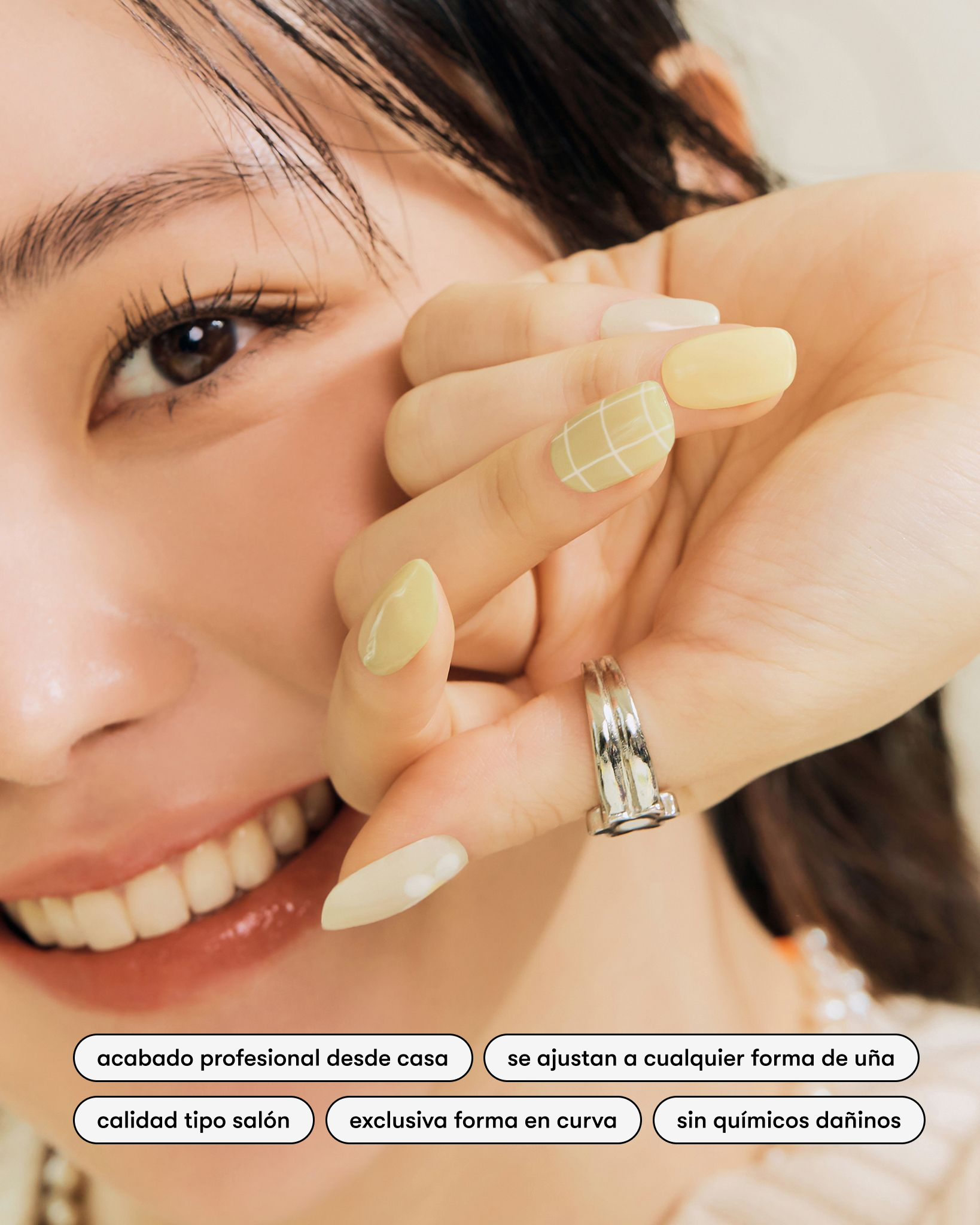 Laminas de gel para uñas semi curado ohora tono Olivia en Momiji Beauty.