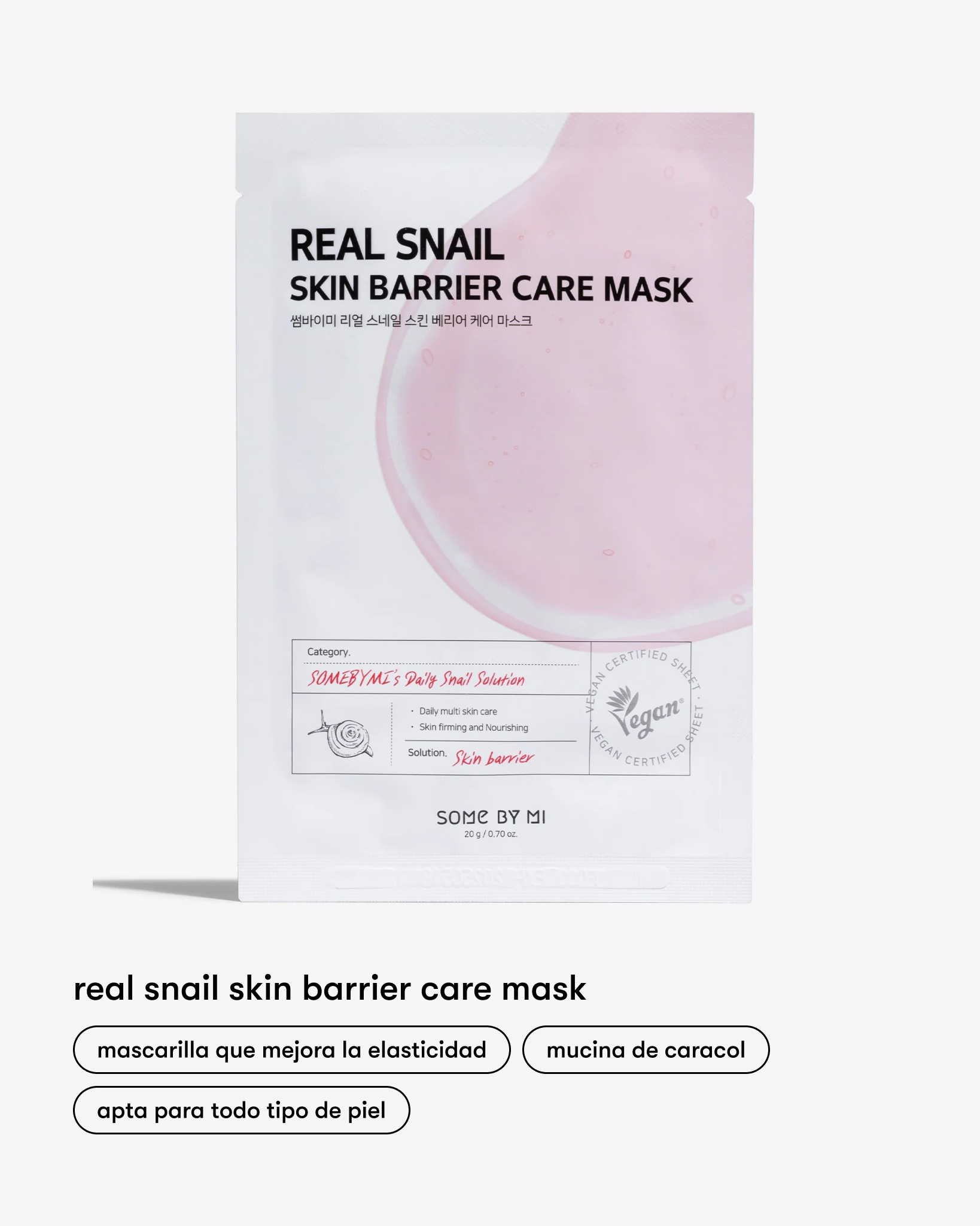 Real Snail Skin Barrier Care Mask (Mascarilla)