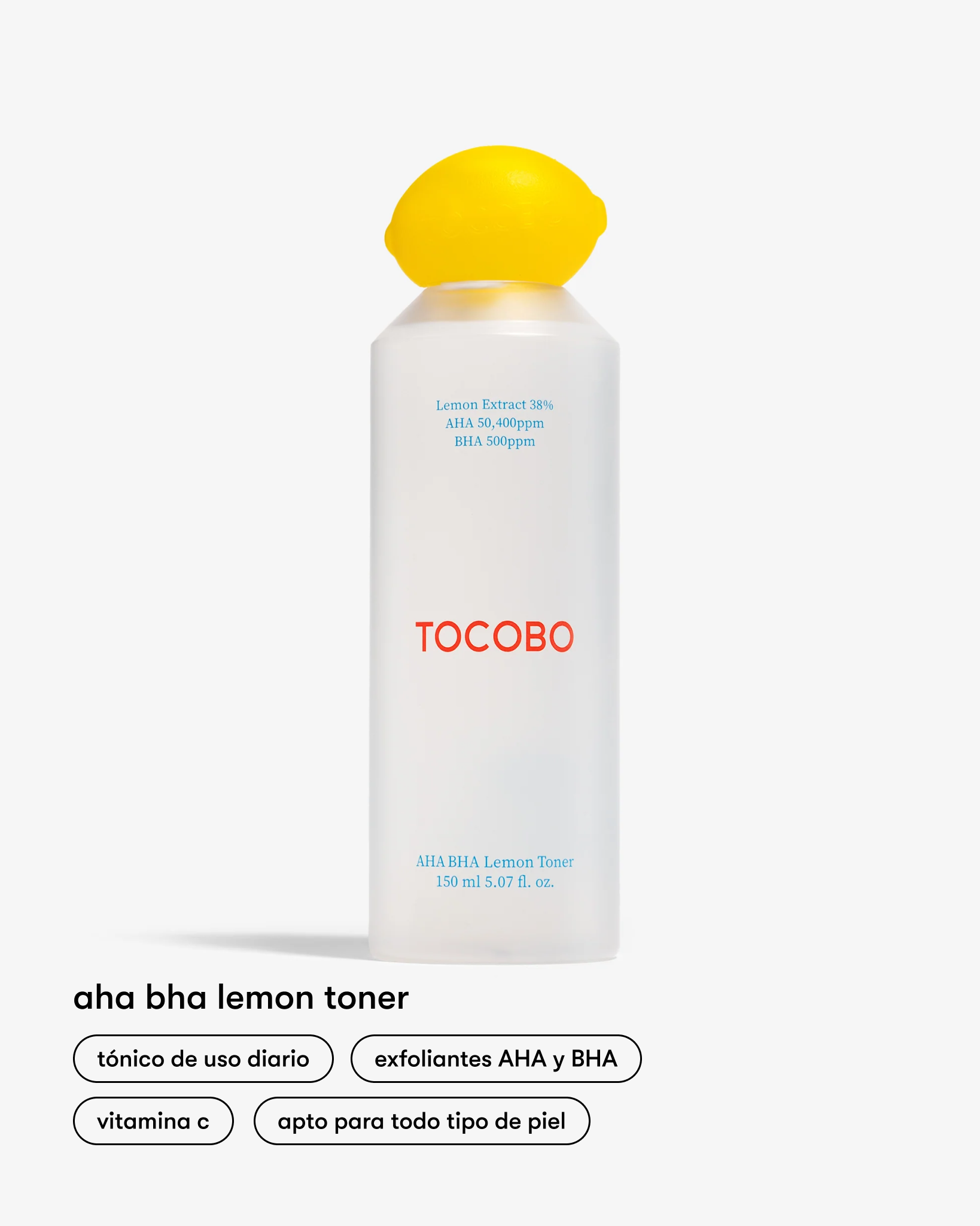 tonificador AHA BHA Vitamina C Ilumina de Tocobo en Momiji Beauty. Este tonificador está formulado con una combinación de AHA, BHA y vitamina C para proporcionar una exfoliación suave pero efectiva, eliminando las células muertas de la piel y promoviendo la renovación celular. La vitamina C ayuda a iluminar y unificar el tono de la piel, mientras que los ácidos AHA y BHA penetran profundamente en los poros para limpiarlos y reducir la aparición de imperfecciones.