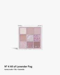 All of Lavender Fog maquillaje de sombras de ojos de Unleashia en Momiji Beauty. Estas sombras de ojos ofrecen una variedad de tonos vibrantes y pigmentados que te permiten crear looks espectaculares para cualquier ocasión. Su fórmula de larga duración garantiza que tu maquillaje se mantenga fresco y vibrante durante todo el día o la noche. Crea un look natural y sutil o algo más atrevido y llamativo. Te brindan la versatilidad y la calidad que necesitas para expresar tu creatividad.